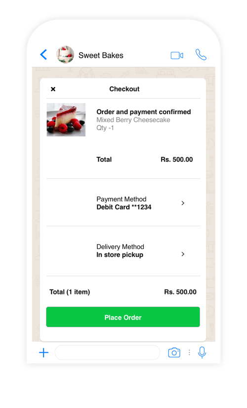 Chat checkout