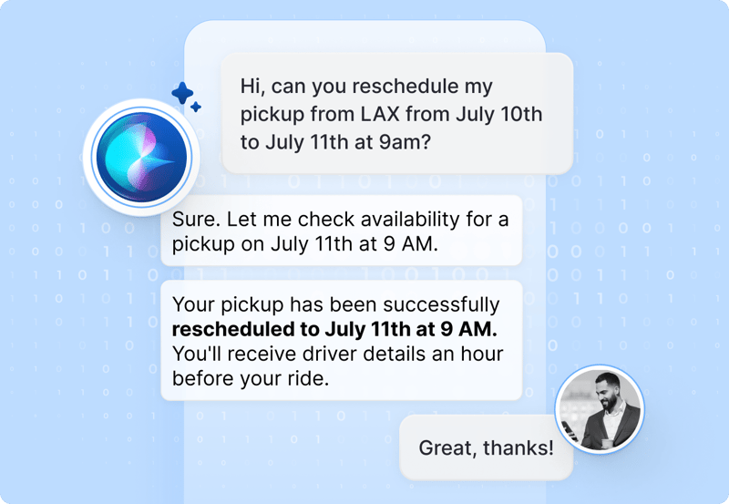 Voice-powered AI customer service for travel and hospitality