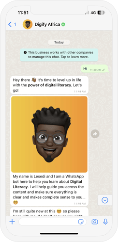 Digify Africa’s WhatsApp Chatbot Lesedi: Future of Education at Fingertips