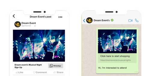 Conversational Commerce - Click to WhatsApp Ads example 3