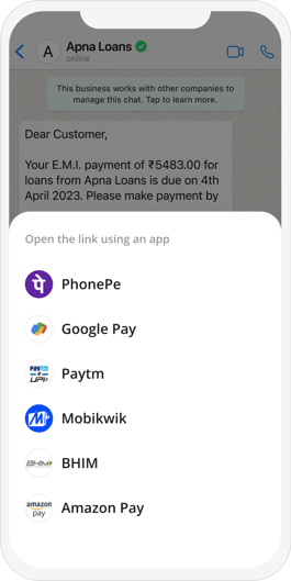 WhatsApp marketing payment integration