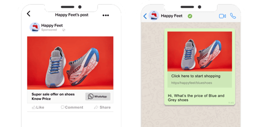 Conversational Commerce - Click to WhatsApp Ads example 4