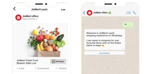 Conversational Commerce - Click to WhatsApp Ads example 2