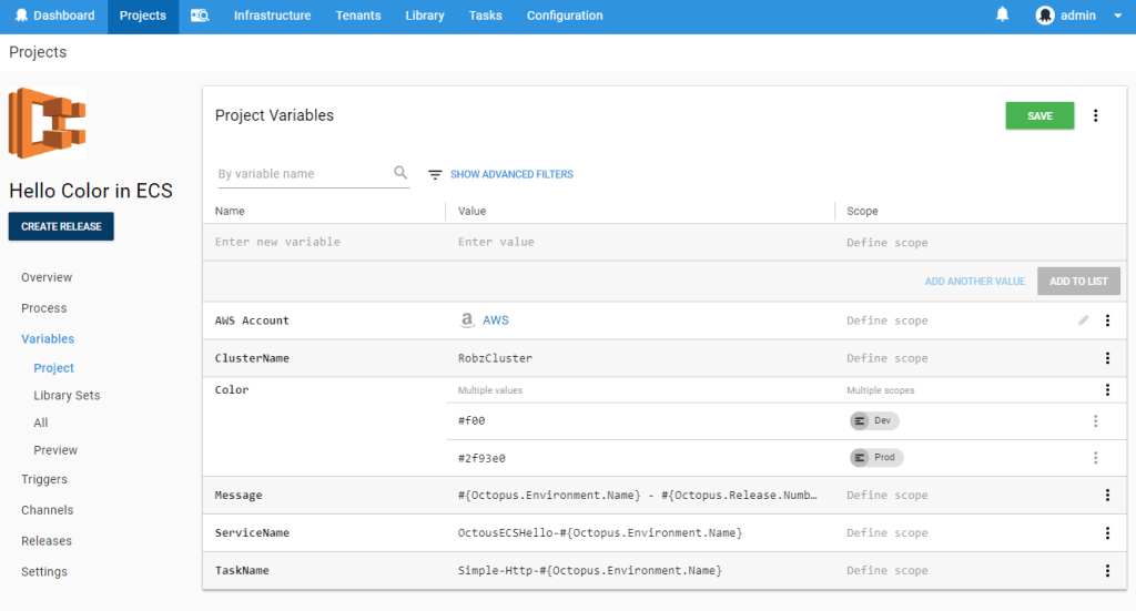project-variables