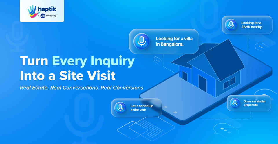 Voice AI for real estate site visit bookings