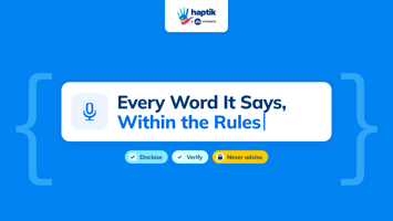 Voice agent system prompt for regulated industries