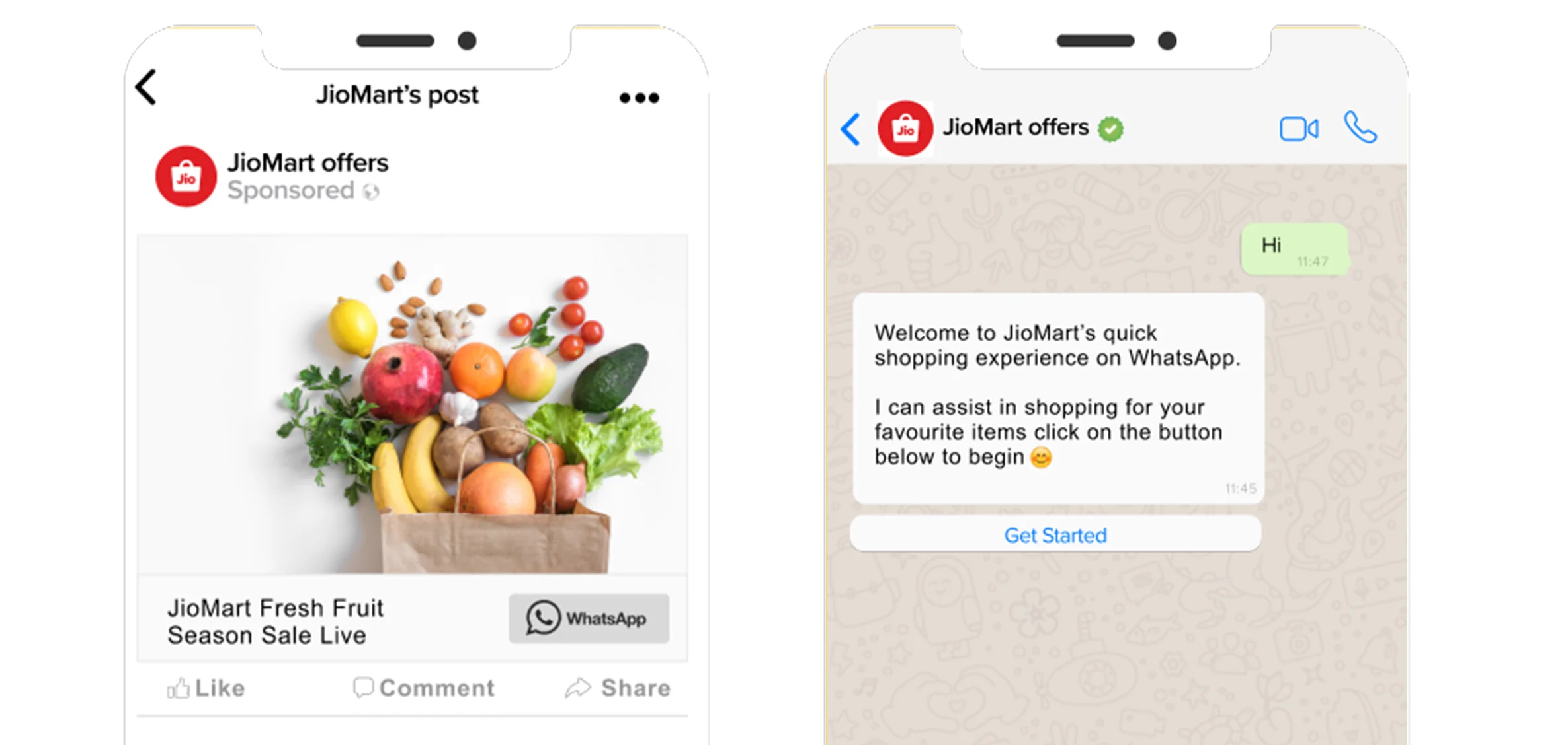 Conversational Commerce - Click to WhatsApp Ads example 2